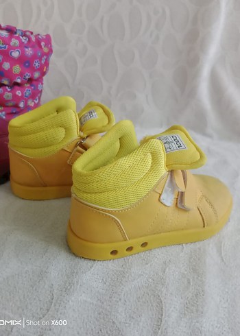 Renkli Kız Çocukları Botu Velcro - Görsel 4