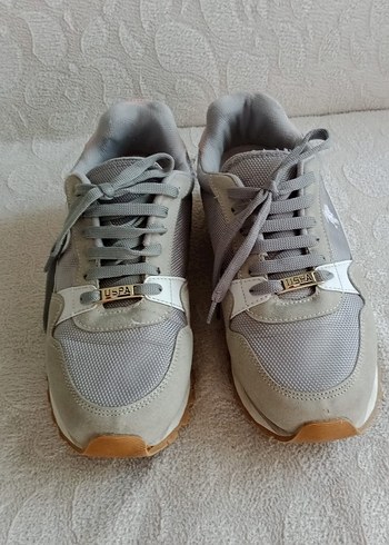 polo marka Gri Kadın Spor Ayakkabı Rahat Stil - Görsel 2