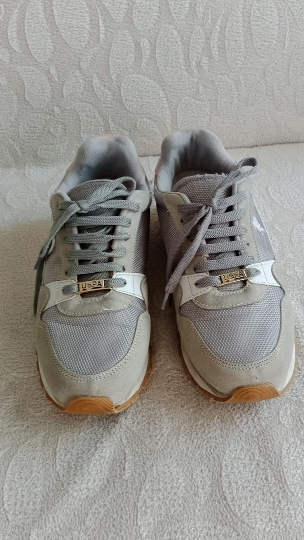 polo marka Gri Kadın Spor Ayakkabı Rahat Stil - Görsel 2