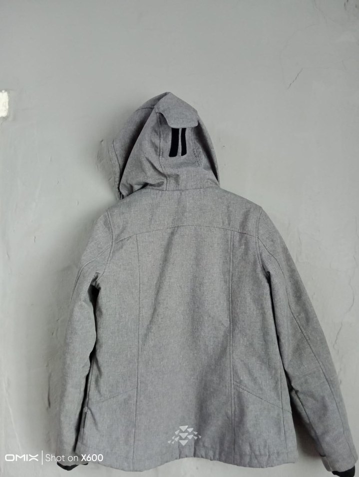 Gri Kapüşonlu Fermuarlı çocuk Ceket - Görsel 5