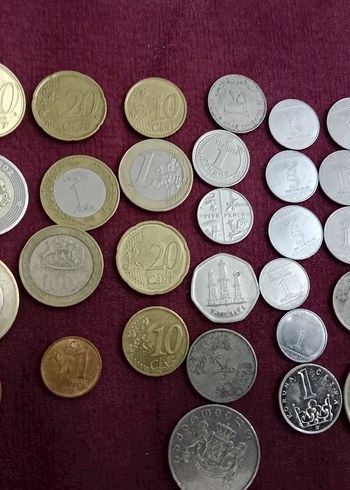 Altın ve Gri Renkli Madeni Paralar Koleksiyonu - Görsel 2