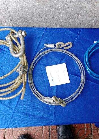 Mavi Renkli Çelik Halat ve Bağlantı Aparatları 289-325-575 TL - Görsel 2