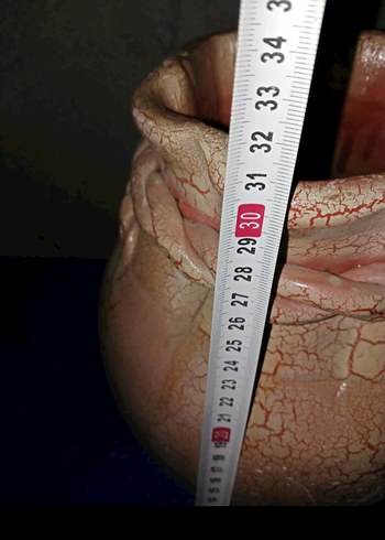 Bej Renkli Kırçıllı Seramik Vazo - Görsel 3