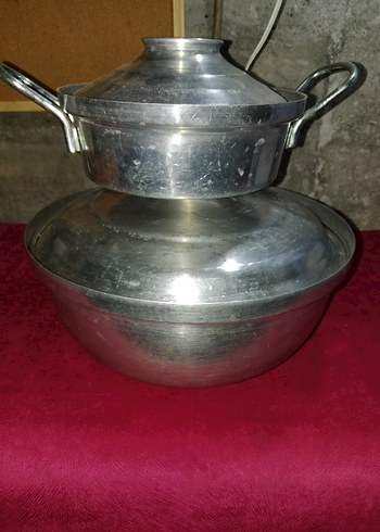 Parlak Gri Metal Tencere Seti tanesi
