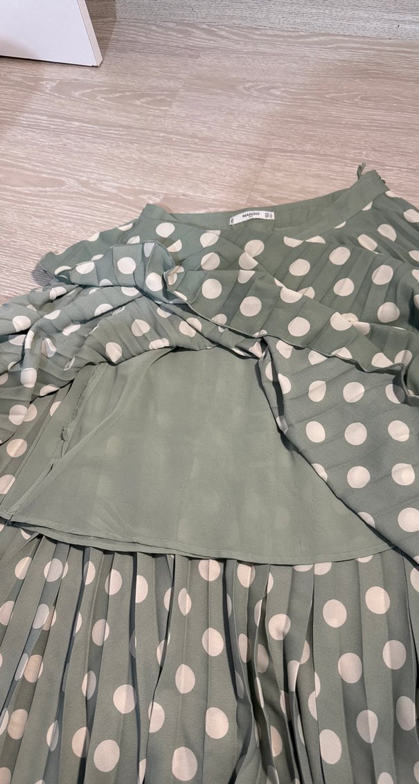 Puantiyeli Piliseli Uzun Etek - Görsel 3