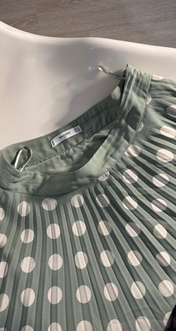 Puantiyeli Piliseli Uzun Etek - Görsel 4