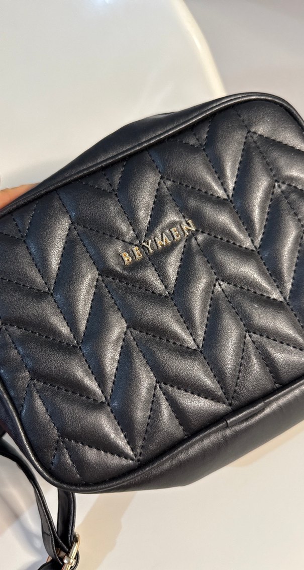 Beymen Siyah Deri çanta - Görsel 3