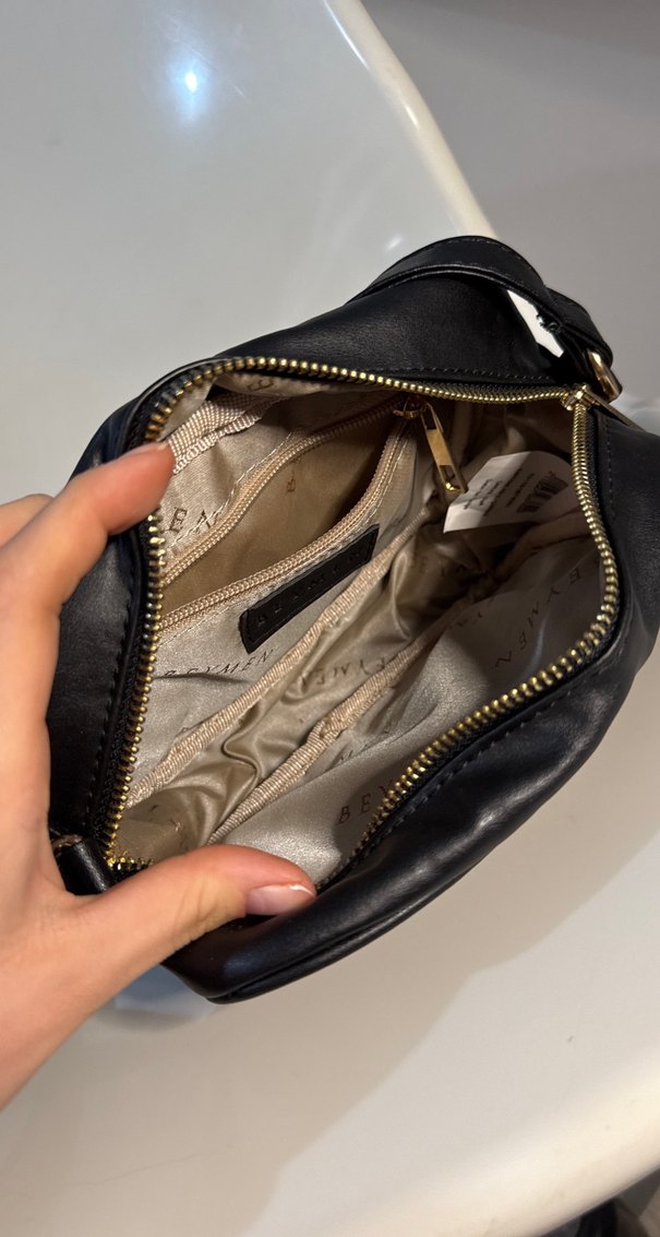 Beymen Siyah Deri çanta - Görsel 4