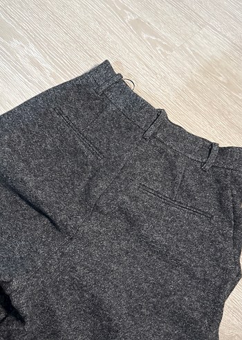 Kadın Gri Yün Kumaş Pantolon - Görsel 5