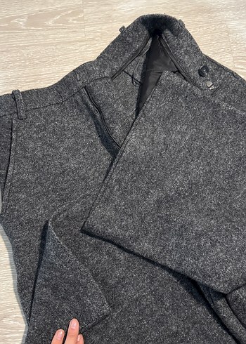 Kadın Gri Yün Kumaş Pantolon - Görsel 3