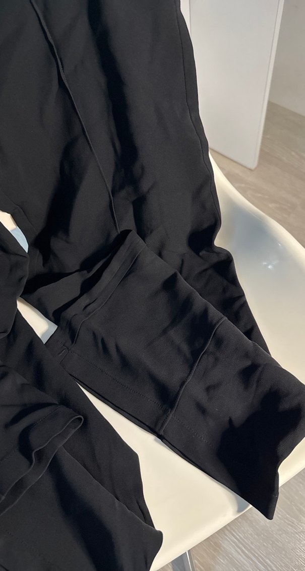 Kadın Siyah Fermuarlı Kumaş Pantolon - Görsel 4