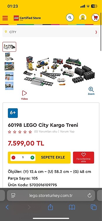  Beden Renk Lego city tren
