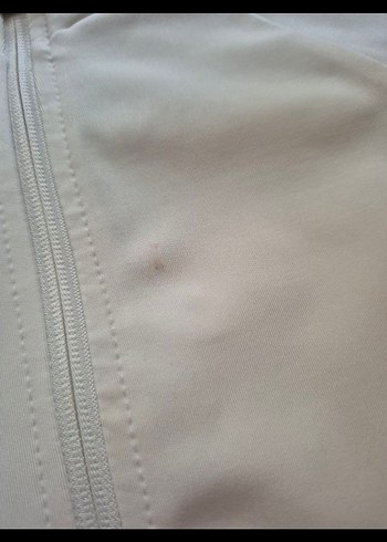 Yüksek Yakalı Beyaz Kadın Spor Ceket - Görsel 6