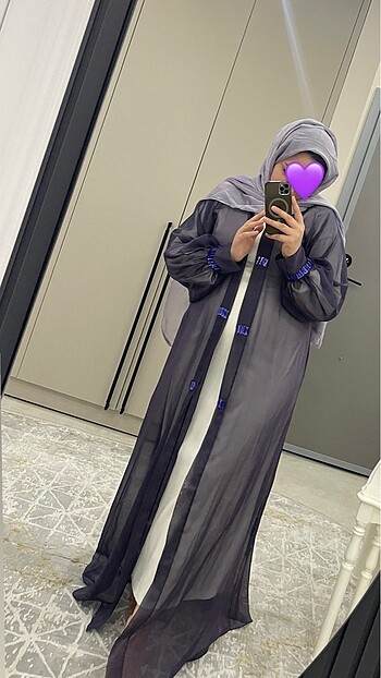 diğer Beden Mor abaya pelerin