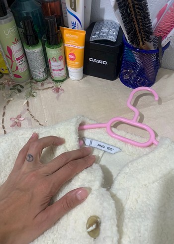xs Beden Düğmeli Midi Beyaz Kadın Kaban