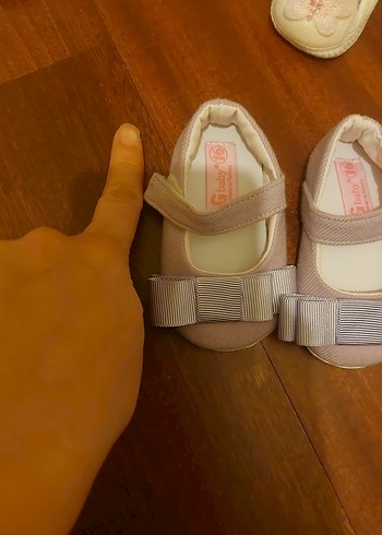 Kız Çocuk Bej Fiyonklu Babet Ayakkabı - Görsel 2