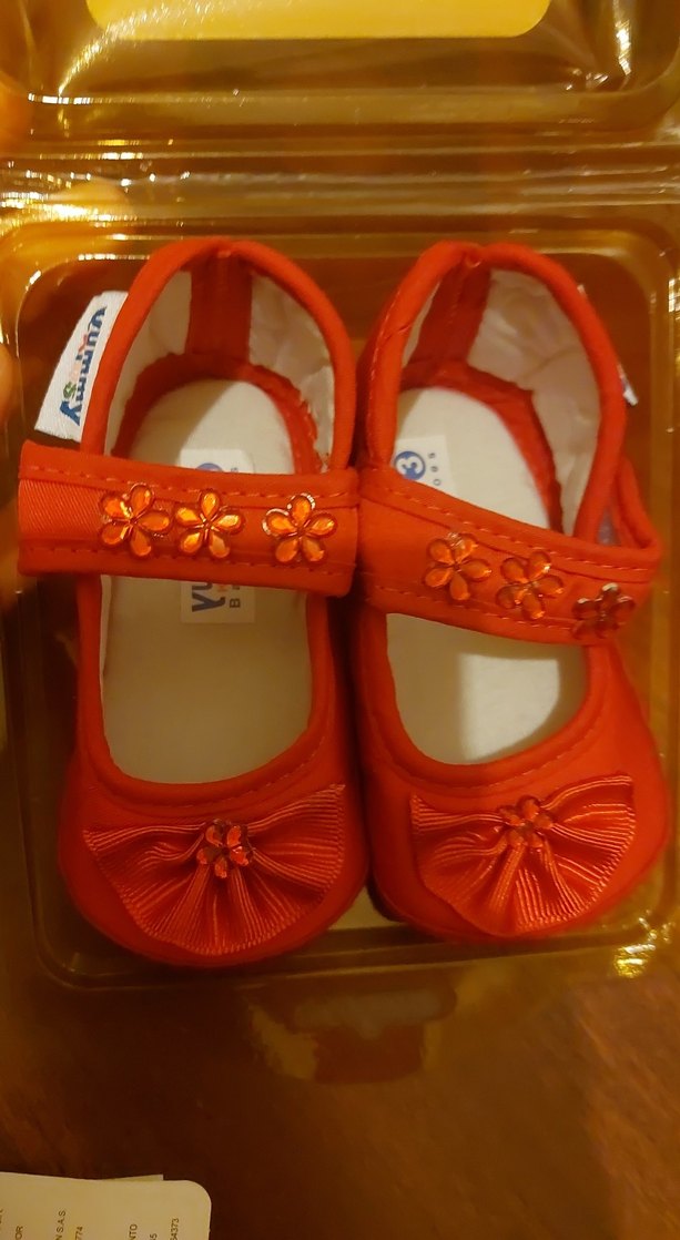 Kız Çocuk Kırmızı Nakışlı Babet - Görsel 2