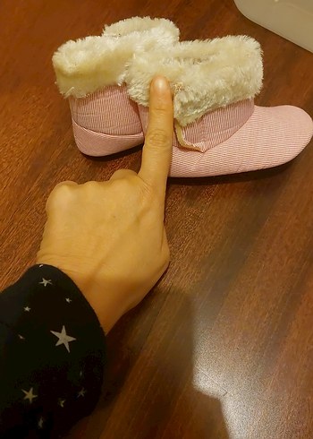 Kızlar için Pembe Kürklü Sıcak Terlik - Görsel 2