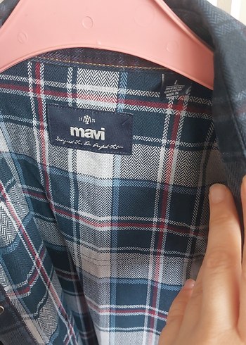 Gri Ekose Desenli Erkek Denim Gömlek - Görsel 2