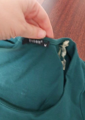 Turkuaz Parlak Kadın Uzun Kollu Tişört - Görsel 2