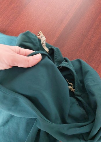 Turkuaz Parlak Kadın Uzun Kollu Tişört - Görsel 3