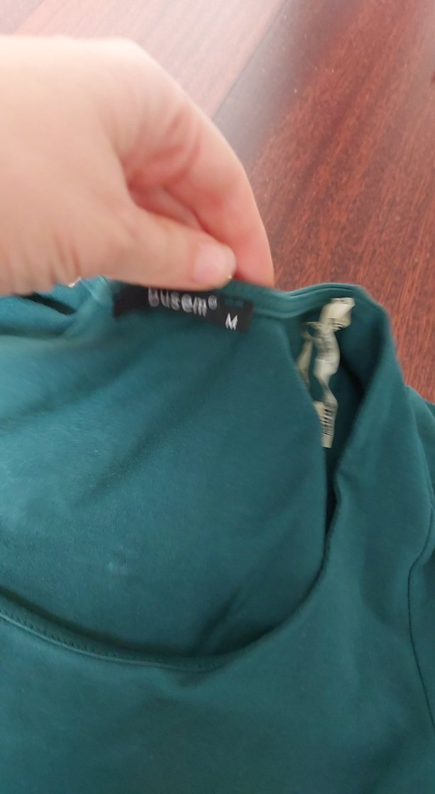 Turkuaz Parlak Kadın Uzun Kollu Tişört - Görsel 2