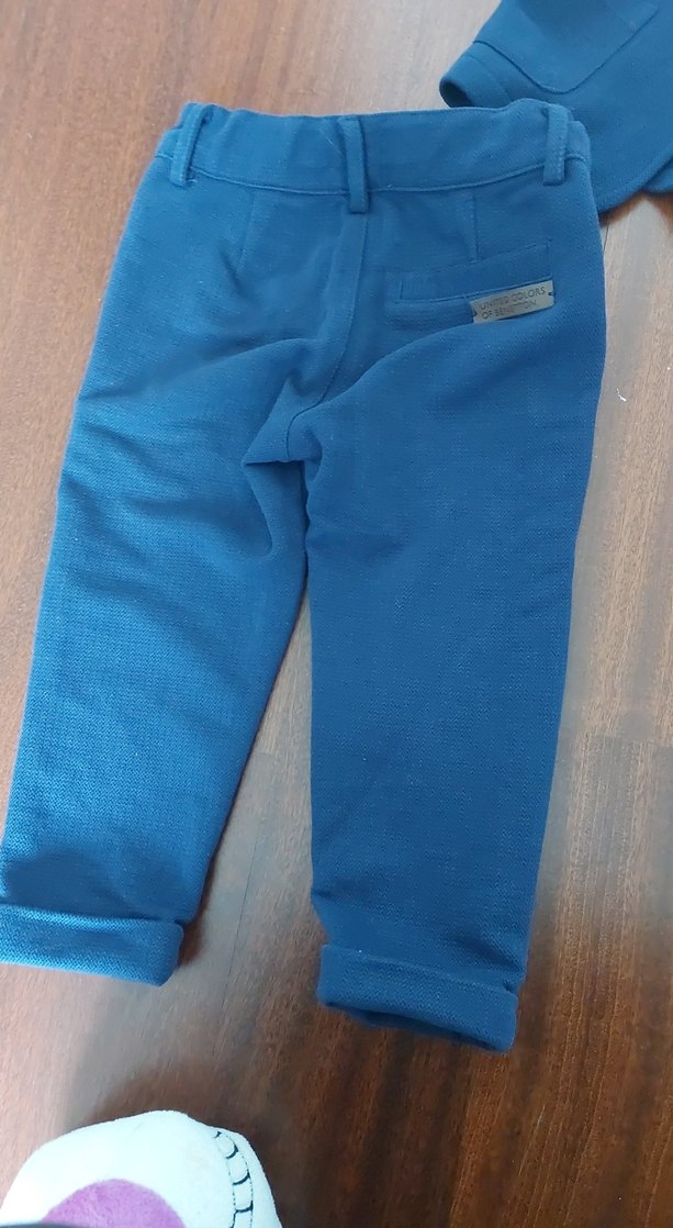 Lacivert Düğmeli Çocuk Takım Elbise - Görsel 5