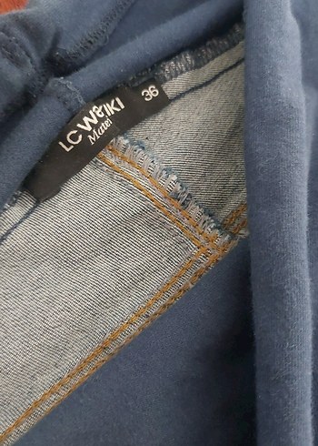 Koyu Mavi Hamile Denim Pantolon - Görsel 5