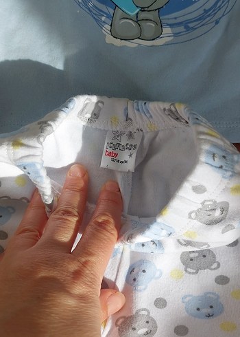 Mavi Bebek Takımı Uzun Kollu Baskılı - Görsel 2