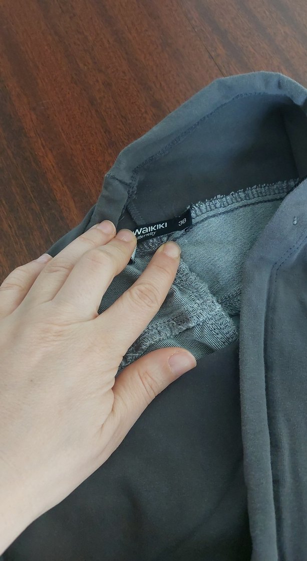 Gri Normal Boy Hamile Kot Pantolon - Görsel 2