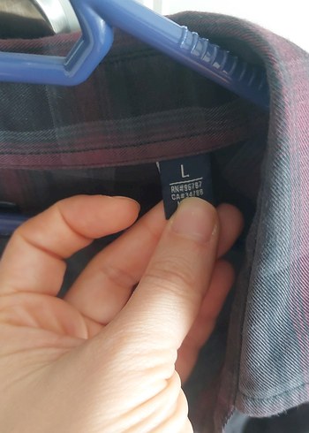 Gri Erkek Düğmeli Uzun Kollu Gömlek - Görsel 2