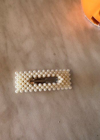 İnci Boncuklu Beyaz Vintage Toka - Görsel 6