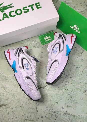 44 Beden beyaz Renk LACOSTE STORM 96 2K KADIN ERKEK spor ayakkabı İTHAL