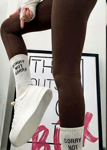 OYSHO ŞARDONLU KIŞLIK KADIN TAYT - Görsel 4