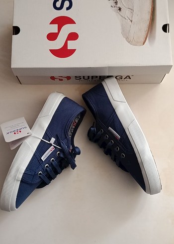 43 Beden Superga Kadın Erkek Lacivert Spor ayakkabı ithal