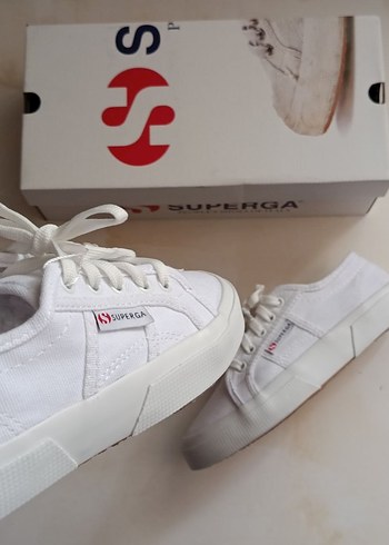 38 Beden beyaz Renk Superga Beyaz Kadın Erkek Spor Ayakkabı ithal