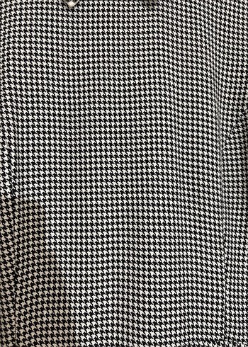 Gri Kareli Midi Ofis Elbisesi - Görsel 2