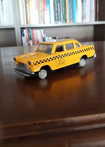 Klasik Model Chevrolet Sarı Taksi Metal Oyuncak Araba