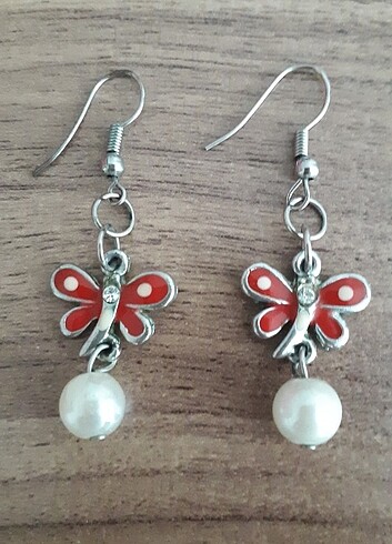 Accessorize Kelebekli İnci Küpe