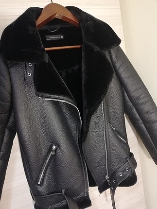 Çift Yüzlü Biker Ceket Zara Zara Mont %41 İndirimli - Gardrops