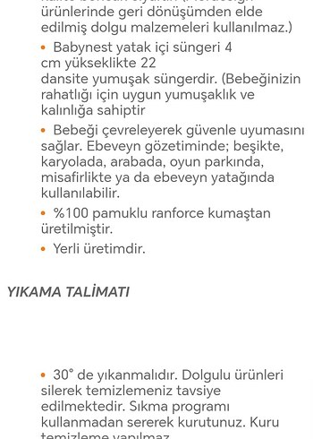 Yıldız Desenli Bebek Yatak Seti babynest - Görsel 6