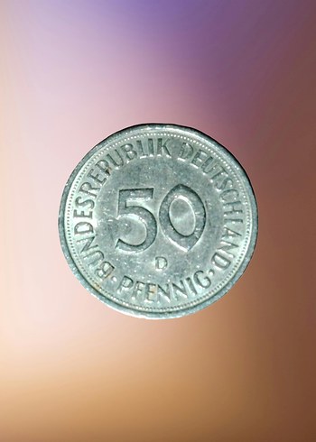 50 pfennig madeni para 1981 koleksiyonluk - Görsel 2