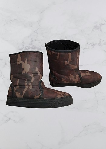 unisex Kamuflaj desenli sıcak tutan kar botu - Görsel 7