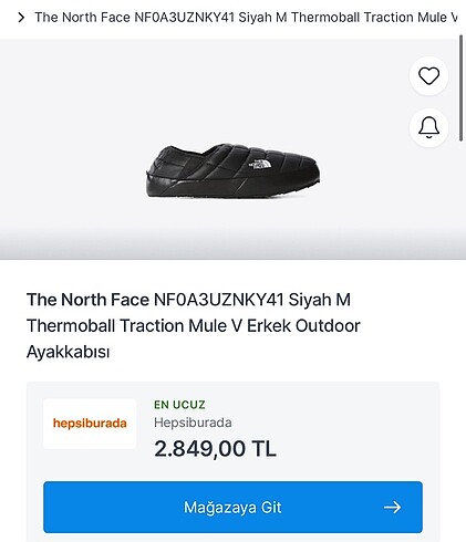 39 Beden The North Face Thermoball Outdoor Ayakkabı