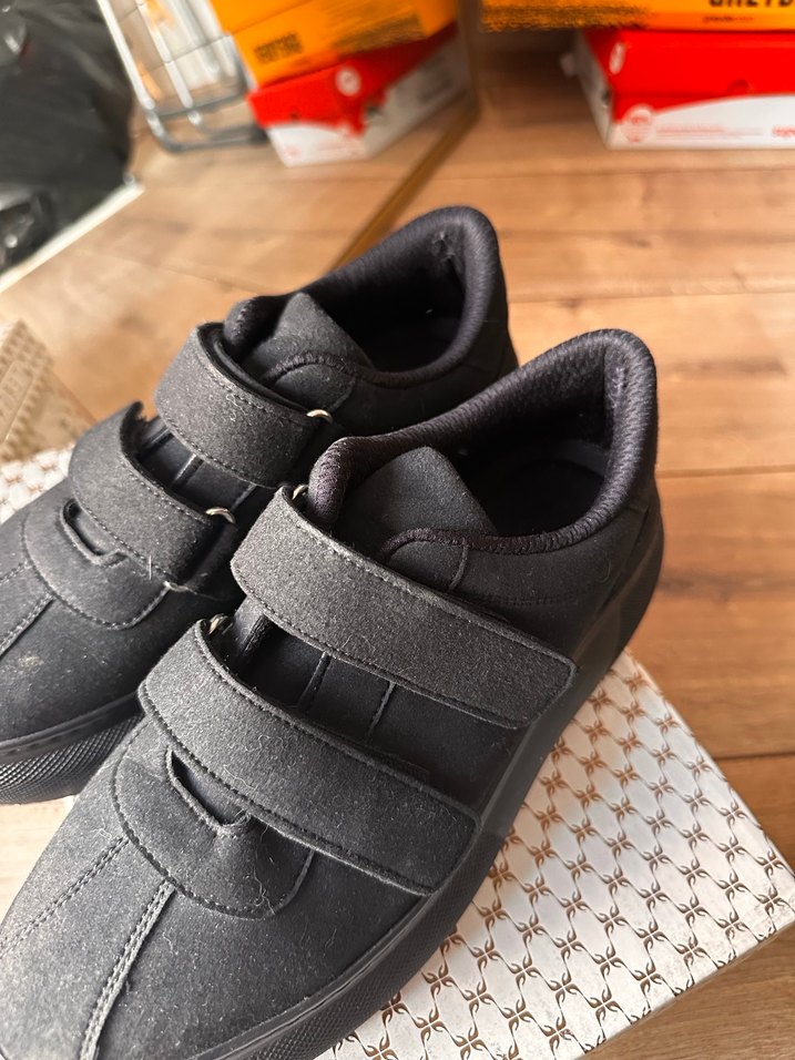 Siyah Kadın Spor Ayakkabı Platform Tabanlı - Görsel 3