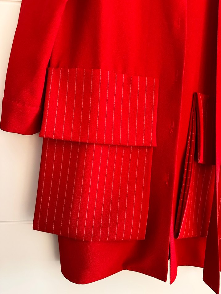 Parlak Kırmızı Düğmeli tunik - Görsel 2