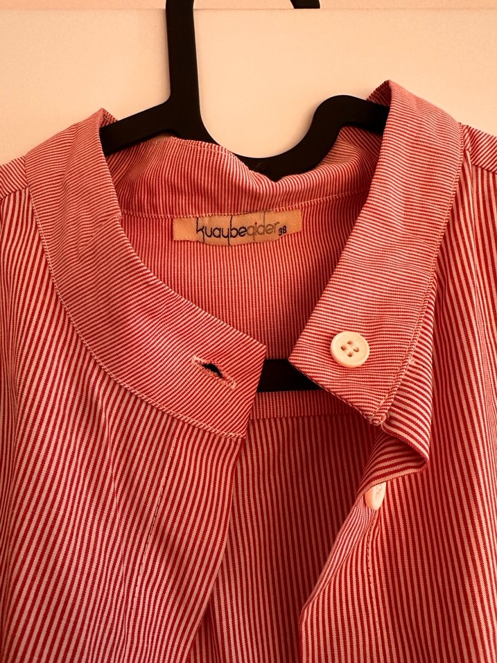 Pembe Uzun Hamile Keten Tunik - Görsel 2