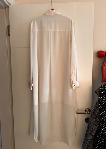 Bej Uzun Kollu Kadın Gömlek - Görsel 2