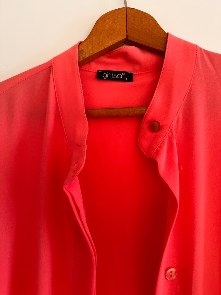 Uzun Düğmeli pembe tunik - Görsel 2