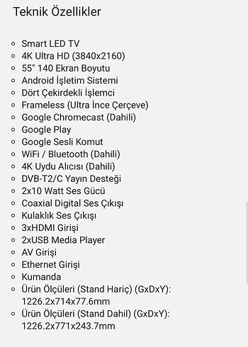 Simfer 55SFSA6B 4K Ultra HD 55" 140 Ekran Android TV - Görsel 9